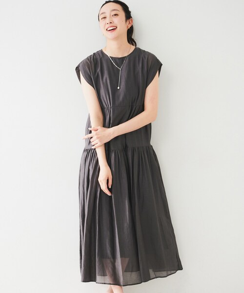 ebure シルクシアーワンピース 夏4024 ebure シルクシアーワンピース 夏4024Ω