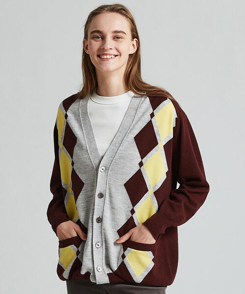 MACPHEE（マカフィー） ニットカーディガン S グレー レディース