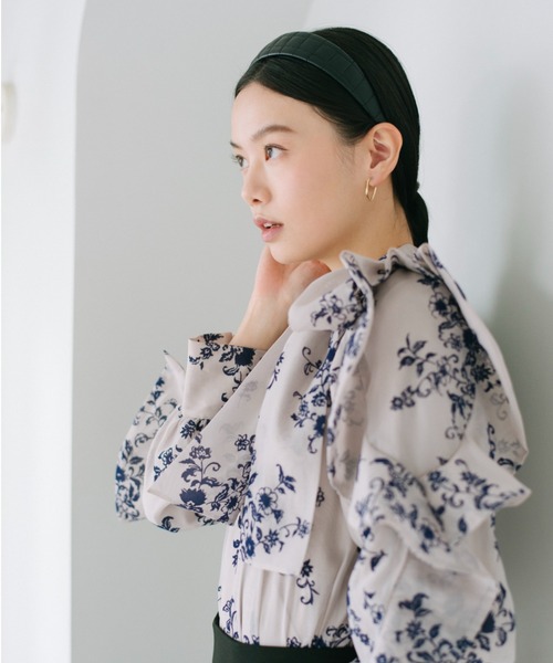 SNIDEL 「SNIDEL」 長袖ブラウス ONE SIZE ネイビー レディース
