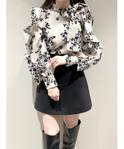 SNIDEL 「SNIDEL」 長袖ブラウス ONE SIZE ネイビー レディース