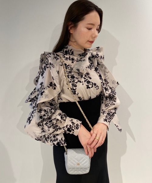 SNIDEL 「SNIDEL」 長袖ブラウス ONE SIZE ネイビー レディース