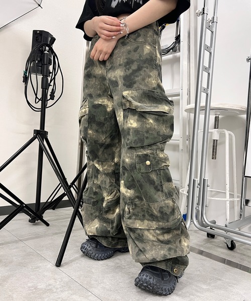 パンツ カモフラユーティリティカーゴパンツ レディース メンズ