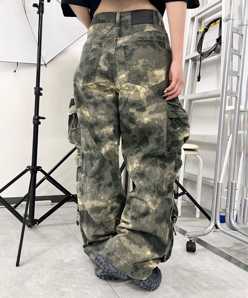 パンツ カモフラユーティリティカーゴパンツ レディース メンズ