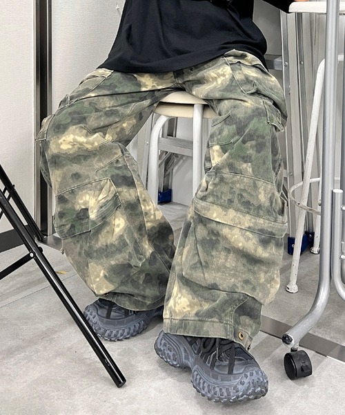 パンツ カモフラユーティリティカーゴパンツ レディース メンズ