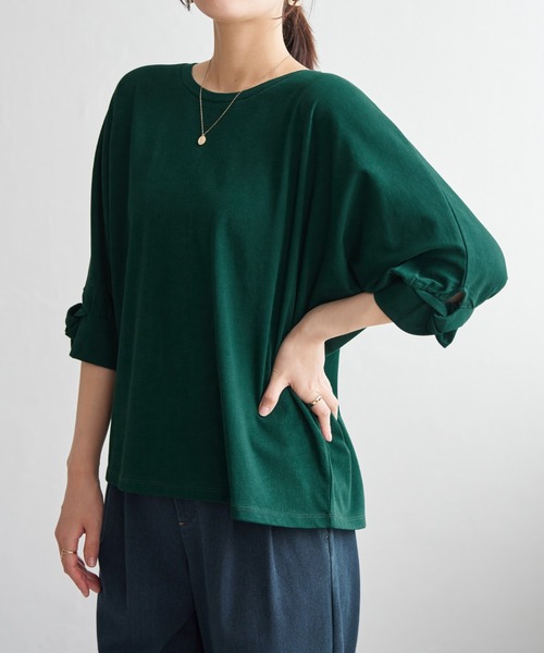 ikka（イッカ） tシャツ 「接触冷感」冷感ツイストドルマンプル