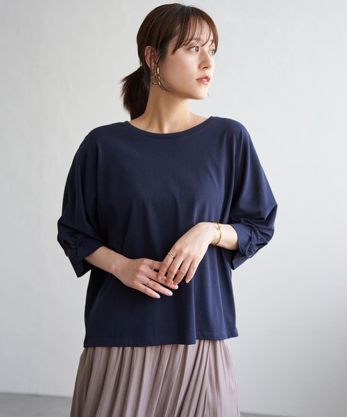 ikka（イッカ） tシャツ 「接触冷感」冷感ツイストドルマンプル