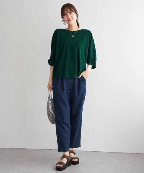 ikka（イッカ） tシャツ 「接触冷感」冷感ツイストドルマンプル