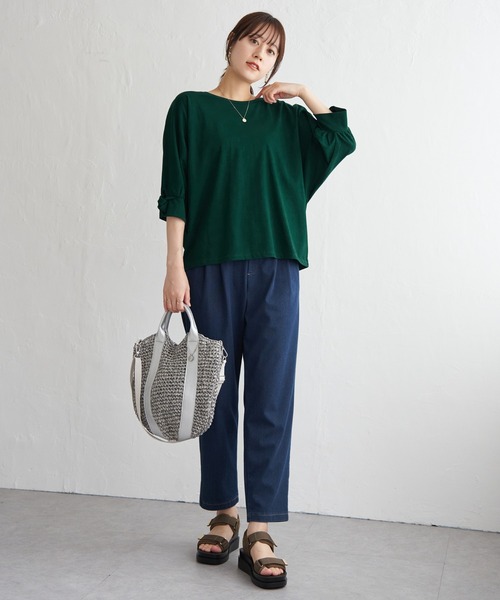 ikka（イッカ） tシャツ 「接触冷感」冷感ツイストドルマンプル