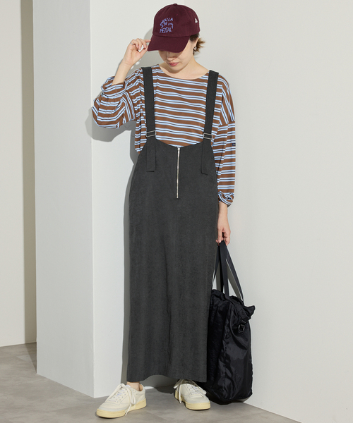 SLOBE IENA ワンピース アイラインフロントジップジャンパー