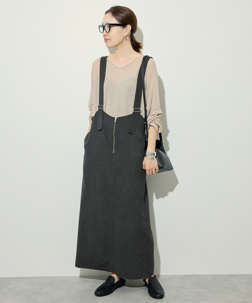 SLOBE IENA ワンピース アイラインフロントジップジャンパー