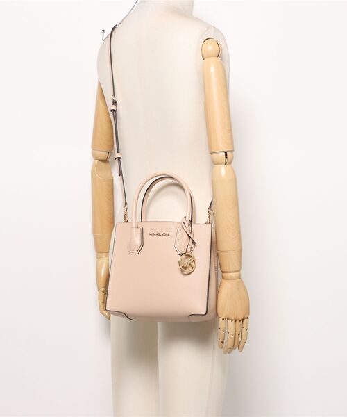 MICHAEL KORS ショッパートート ショルダーバッグ  ゴールド MIRELLA トップジップ ショッパートート クロスボディ スモール - MK