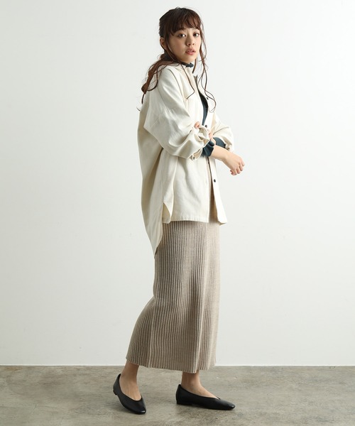 「Adam et Rope' Le Magasin」 ニットスカート FREE ネイビー レディース_画像6