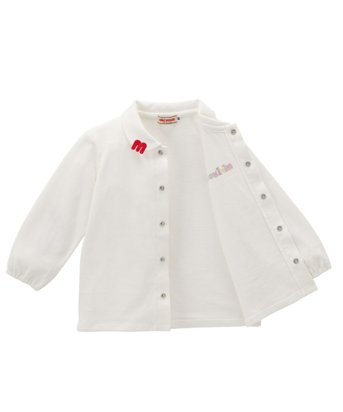 MIKI HOUSE（ミキハウス） ブラウス シャツ ロゴ長袖ブラウス キッズ
