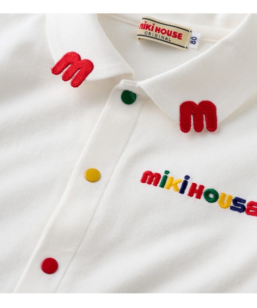 MIKI HOUSE（ミキハウス） ブラウス シャツ ロゴ長袖ブラウス キッズ