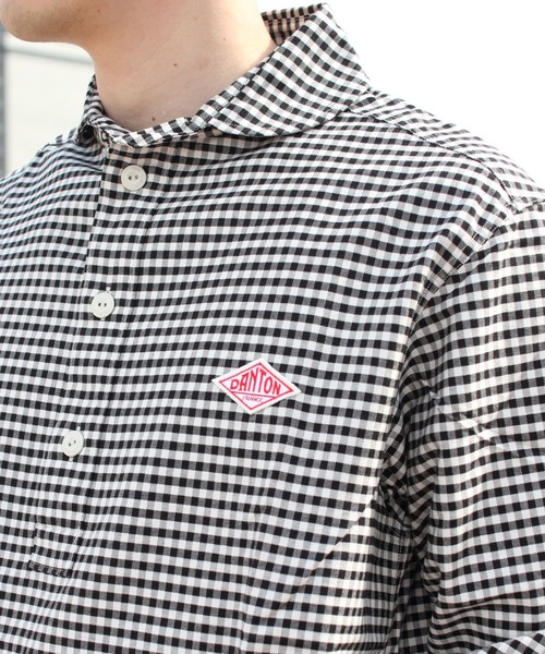 DANTON チェック柄 長袖シャツ サイズ40 Danton 「DANTON」 長袖シャツ 40 ブラック メンズ : ZOZOTOWN