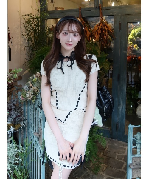 ♡ ステッチデザインニットセットアップ ダーリッチ ステッチ