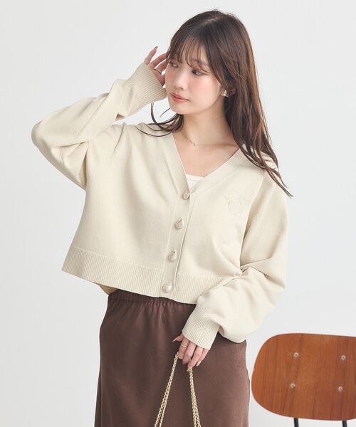 新品未使用✨シースルー刺繍カーディガン　フリーサイズ UVカット】トリム刺繍カーディガン(カーディガン)｜TOPS（トップス