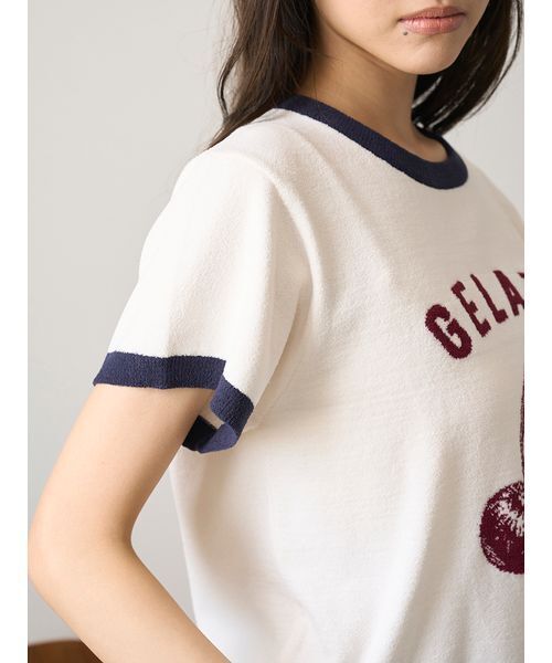 パジャマ ルームウェア エアリーモコモチーフジャガードリンガープルオーバー レディース | gelato pique | 08