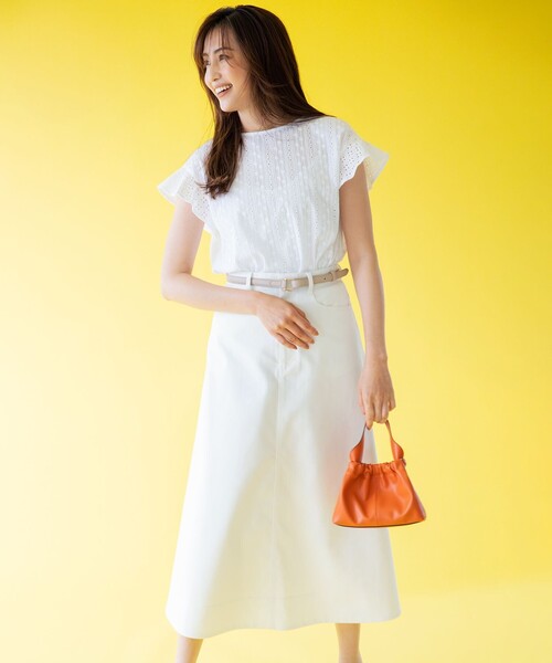 「組曲」 半袖ブラウス 7 ブルー レディース_画像2