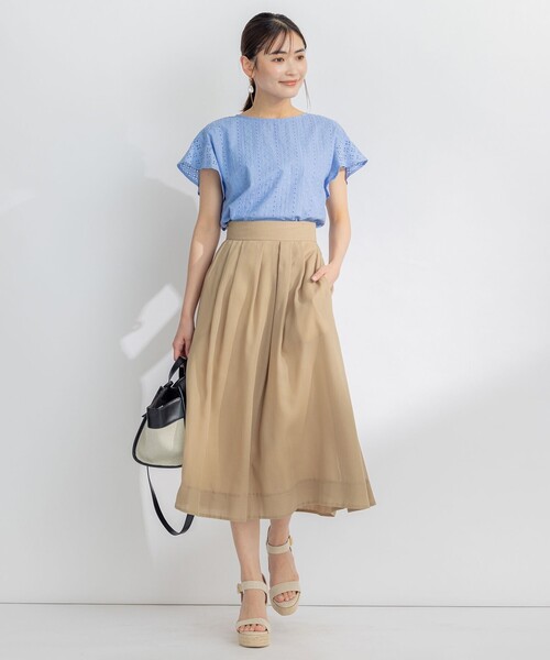 「組曲」 半袖ブラウス 7 ブルー レディース_画像9