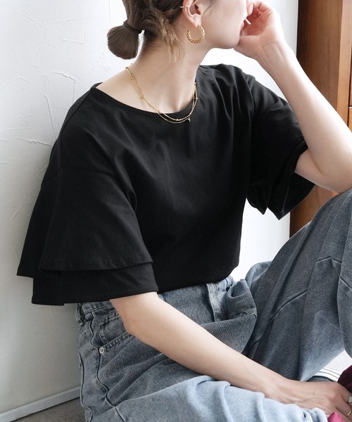 「reca」 半袖カットソー M コーラル レディース_画像2