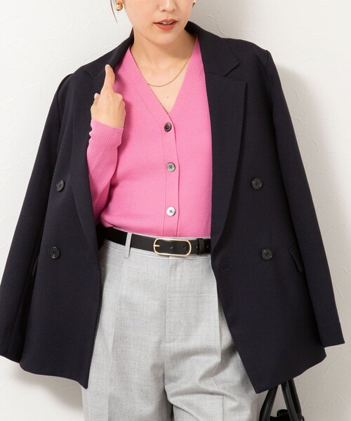 定価15950円❤️新品タグ付❤️NOLLEY'S Vネックカーディガン 手洗い可能》ケーブルレースVネックカーディガン | NOLLEY'S