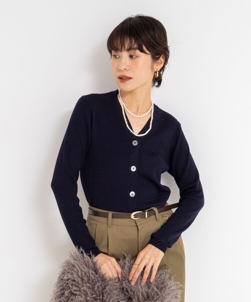 NOLLEY'S（ノーリーズ） カーディガン 「手洗い可能」16GマレーリブV