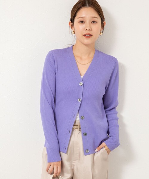 NOLLEY'S（ノーリーズ） カーディガン 「手洗い可能」16GマレーリブV