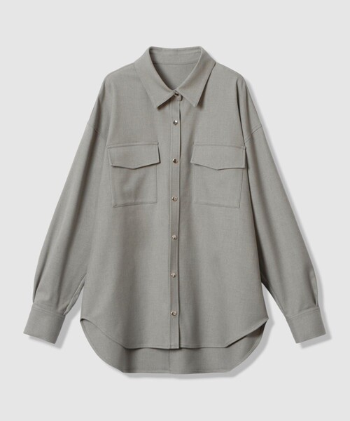 allureville（アルアバイル） ブラウス シャツ サキソニーCPOシャツ