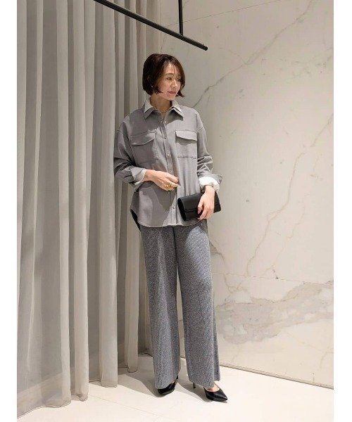 専用新品同様2025昨年アルアバイル　サキソニーC POシャツ　定価27500円 allureville（アルアバイル） ブラウス シャツ サキソニーCPOシャツ