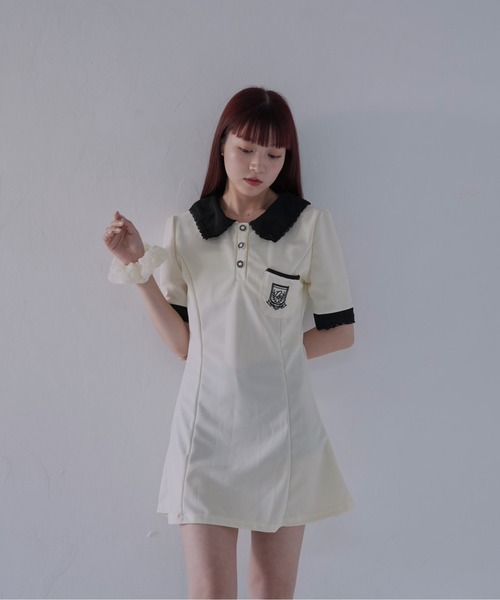 「Uenui」 半袖ワンピース L ホワイト レディース_画像7