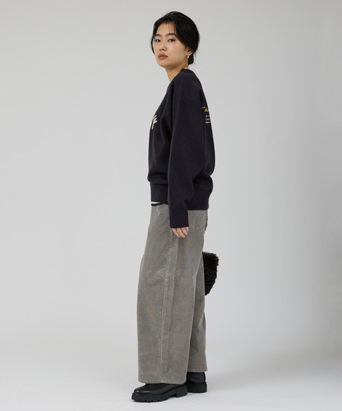 パンツ 「RED CARD/レッドカード」Oregon クロップド丈バルーンコーディロイパンツ レディースの画像