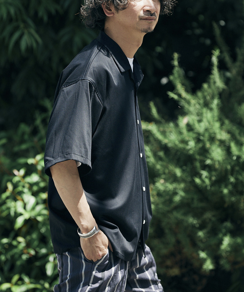 「JOURNAL STANDARD relume」 半袖シャツ LARGE ベージュ メンズ_画像8
