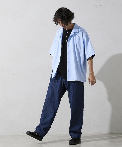 「JOURNAL STANDARD relume」 半袖シャツ LARGE ベージュ メンズ_画像9