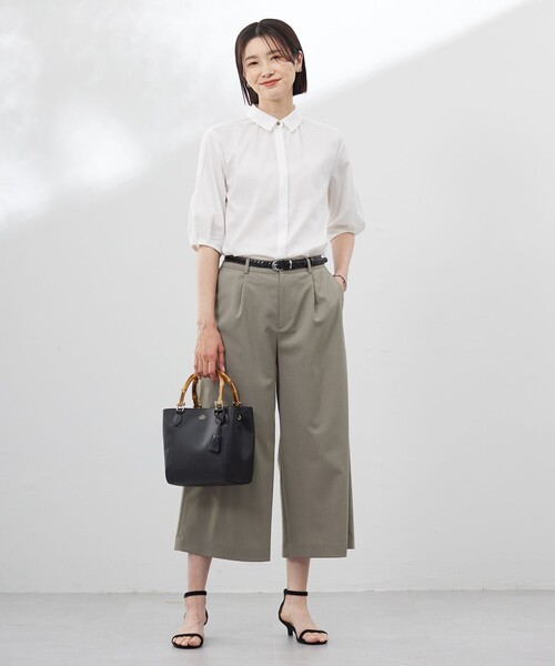 「J.PRESS」 半袖ブラウス 9 ブラウン レディースの画像