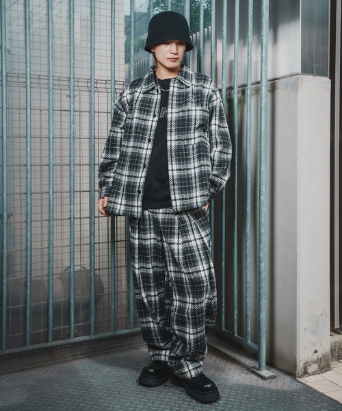 improves（インプローブス） カバーオール ビッグシルエット チェック