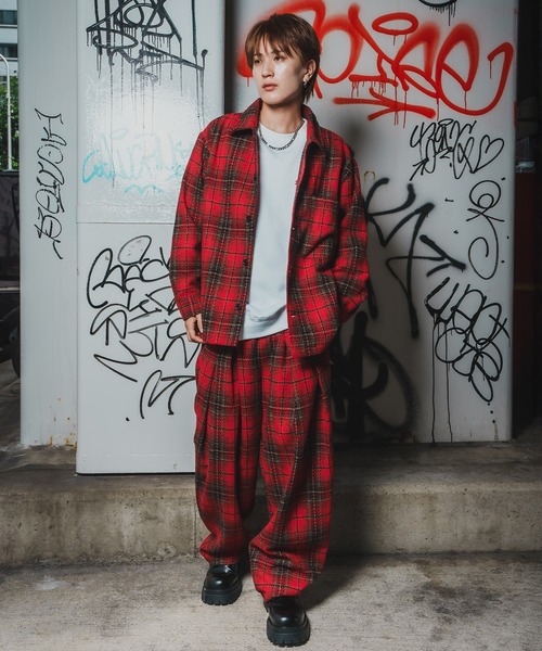 improves（インプローブス） カバーオール ビッグシルエット チェック