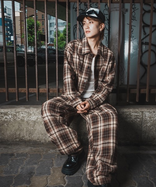 improves（インプローブス） カバーオール ビッグシルエット チェック