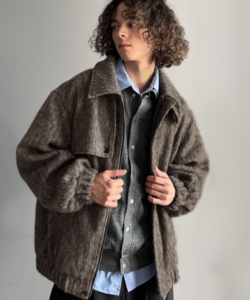 Classical Origin ブルゾン アウター シャギーファー素材2way襟