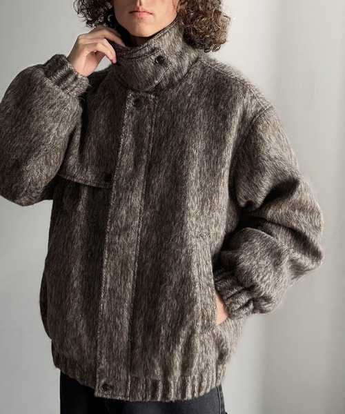 Classical Origin ブルゾン アウター シャギーファー素材2way襟