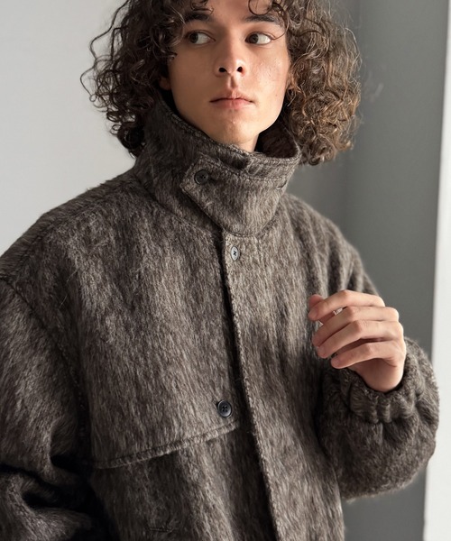 Classical Origin ブルゾン アウター シャギーファー素材2way襟