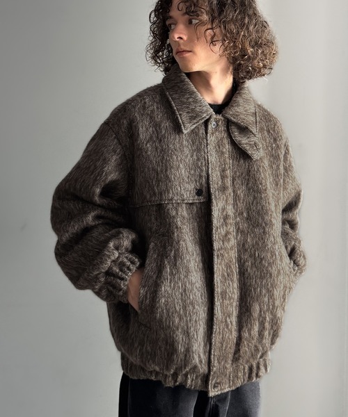 Classical Origin ブルゾン アウター シャギーファー素材2way襟