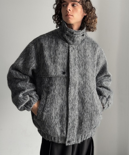 Classical Origin ブルゾン アウター シャギーファー素材2way襟