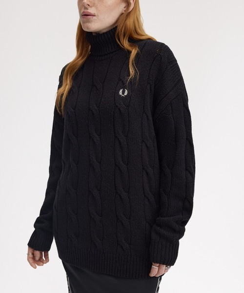 FRED PERRY（フレッドペリー） ニット セーター Roll Neck Cable Knit