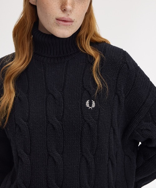 FRED PERRY（フレッドペリー） ニット セーター Roll Neck Cable Knit
