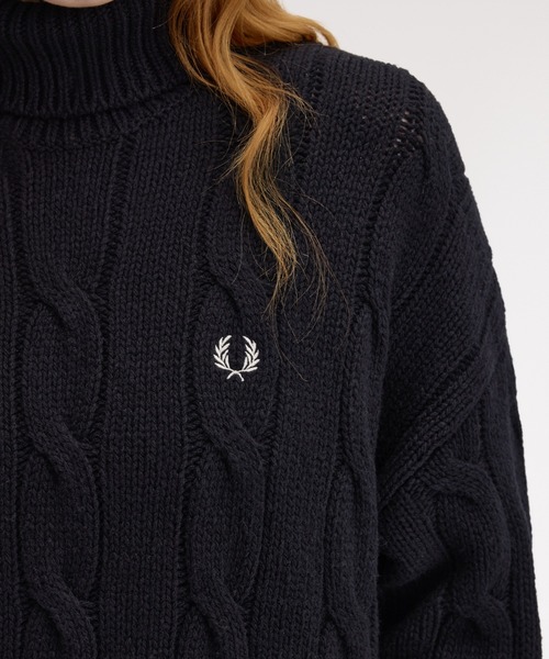 FRED PERRY（フレッドペリー） ニット セーター Roll Neck Cable Knit