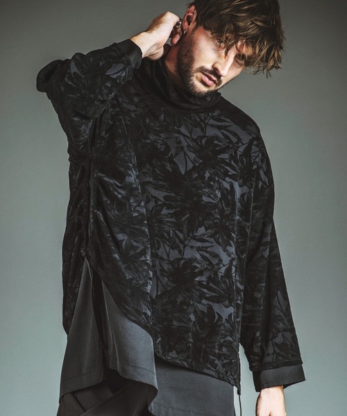 セーター ニット 「NO ID.」Layered Turtleneck Big Pullover / レイヤード タートルネック ビッグ プルオーバー