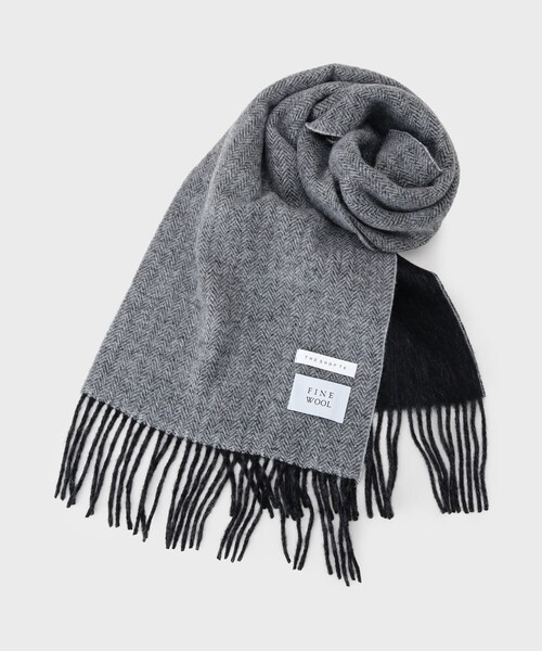 リバーシブル ウールマフラー 30x180cm THE SHOP TK マフラー ウールリバーシブルマフラー メンズ : ZOZOTOWN