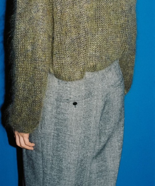 LIDnM（リドム） スラックス WOOL LINEN OXFORD BAGS メンズ