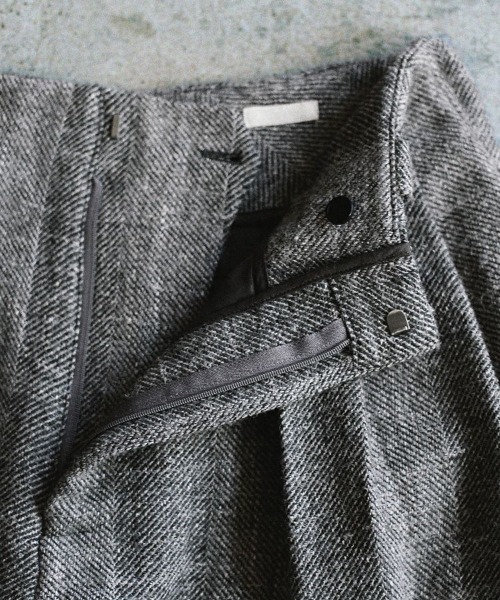 LIDnM（リドム） スラックス WOOL LINEN OXFORD BAGS メンズ